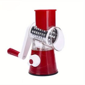 1 Set; 4in1; Vegetable Slicer; Multifunctional Fruit Slicer; Manual Food Grater; Rotary Cutter; Vegetable Grinders; Kitchen Stuff; Kitchen Gadget (Color: Red) 1 Set; 4in1; Vegetable Slicer; Multifunctional Fruit Slicer; Manual Food Grater; Rotary Cutter; Vegetable Grinders; Kitchen Stuff; Kitchen Gadget (Color: Red)